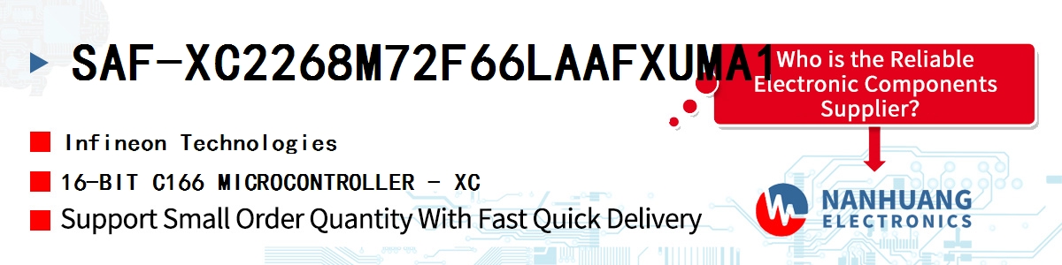 SAF-XC2268M72F66LAAFXUMA1 Infineon 16-BIT C166 MICROCONTROLLER - XC