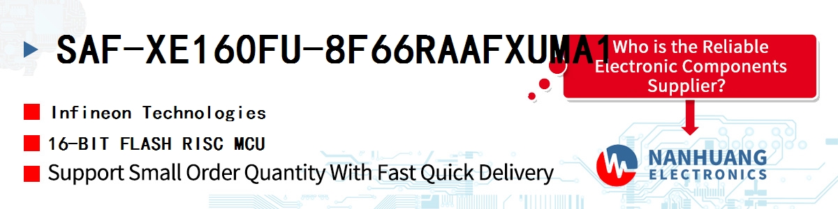 SAF-XE160FU-8F66RAAFXUMA1 Infineon 16-BIT FLASH RISC MCU