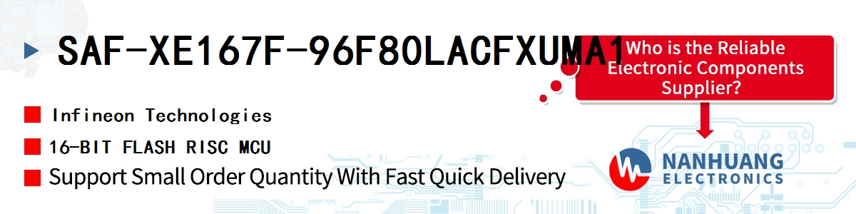 SAF-XE167F-96F80LACFXUMA1 Infineon 16-BIT FLASH RISC MCU