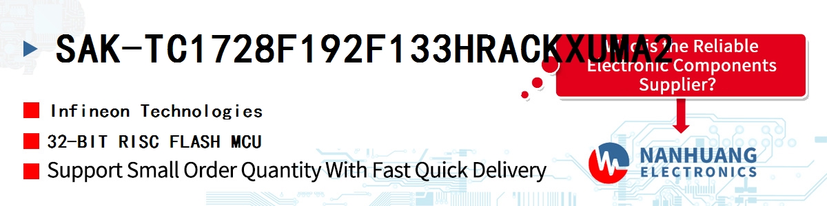 SAK-TC1728F192F133HRACKXUMA2 Infineon 32-BIT RISC FLASH MCU