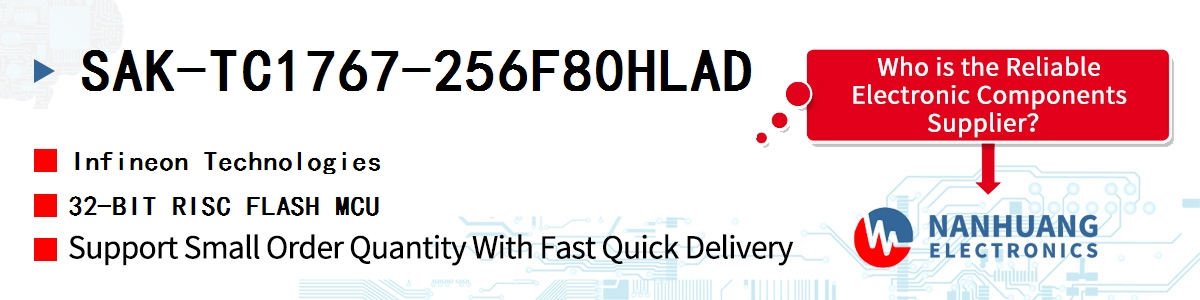 SAK-TC1767-256F80HLAD Infineon 32-BIT RISC FLASH MCU