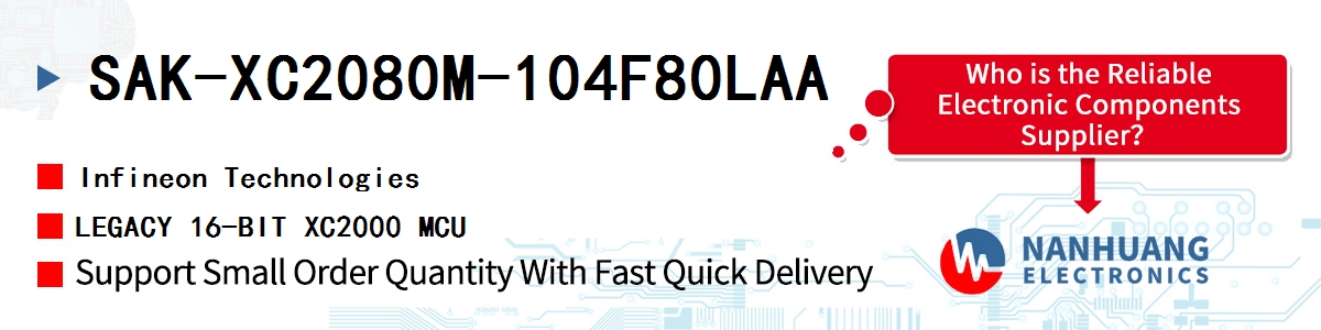 SAK-XC2080M-104F80LAA Infineon LEGACY 16-BIT XC2000 MCU