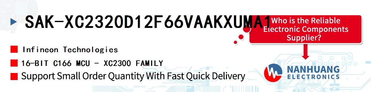 SAK-XC2320D12F66VAAKXUMA1 Infineon 16-BIT C166 MCU - XC2300 FAMILY