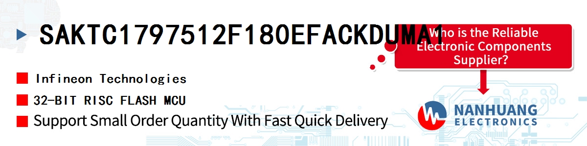 SAKTC1797512F180EFACKDUMA1 Infineon 32-BIT RISC FLASH MCU