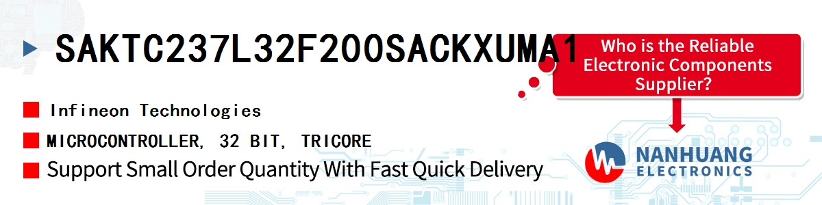 SAKTC237L32F200SACKXUMA1 Infineon MICROCONTROLLER, 32 BIT, TRICORE