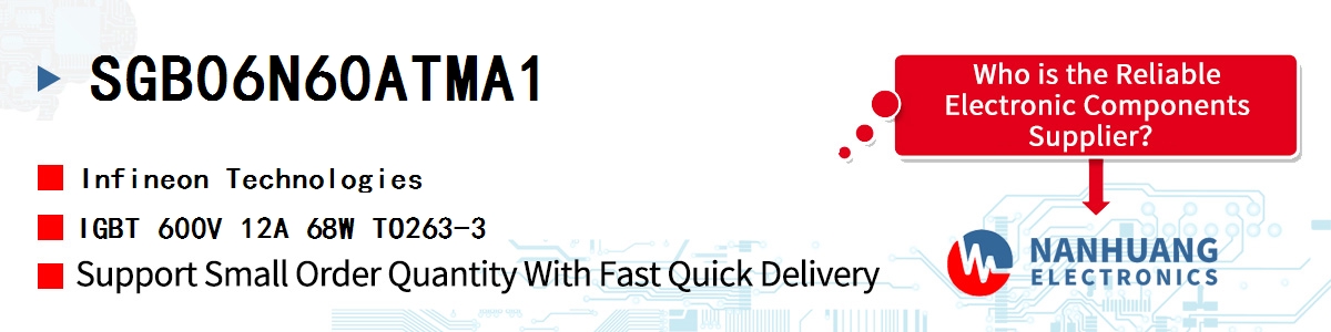 SGB06N60ATMA1 Infineon IGBT 600V 12A 68W TO263-3