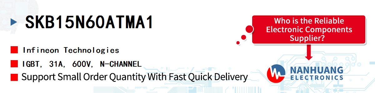 SKB15N60ATMA1 Infineon IGBT, 31A, 600V, N-CHANNEL