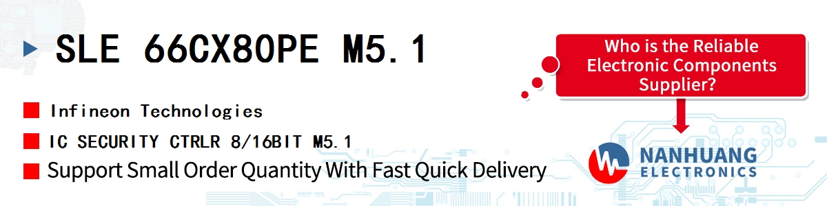 SLE 66CX80PE M5.1 Infineon IC SECURITY CTRLR 8/16BIT M5.1