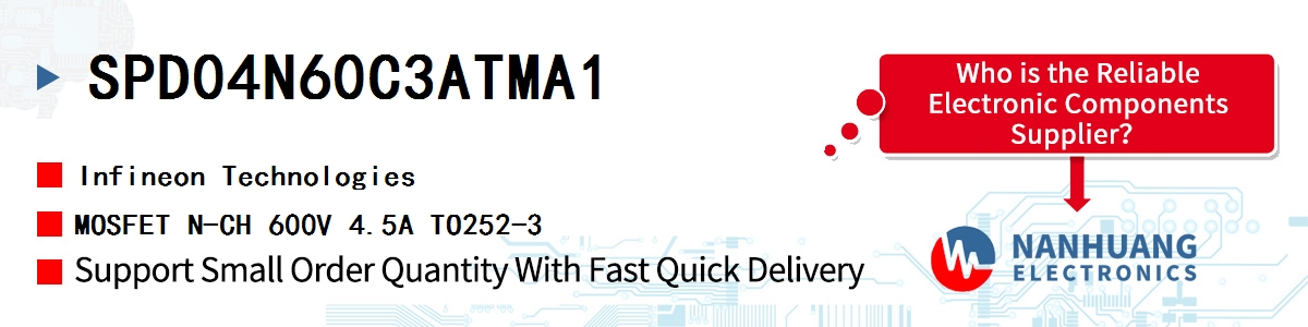 SPD04N60C3ATMA1 Infineon MOSFET N-CH 600V 4.5A TO252-3