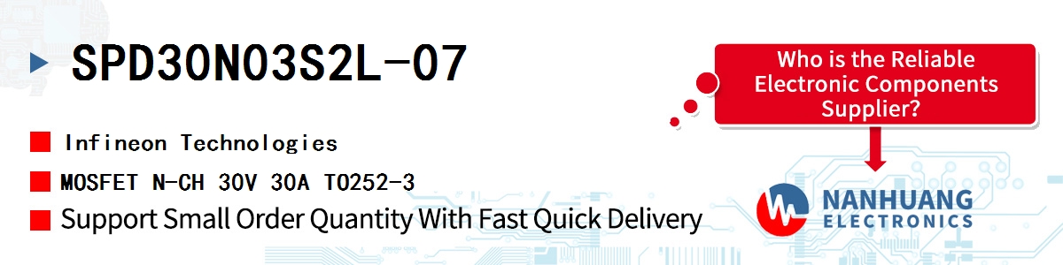 SPD30N03S2L-07 Infineon MOSFET N-CH 30V 30A TO252-3