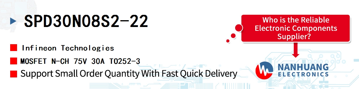 SPD30N08S2-22 Infineon MOSFET N-CH 75V 30A TO252-3