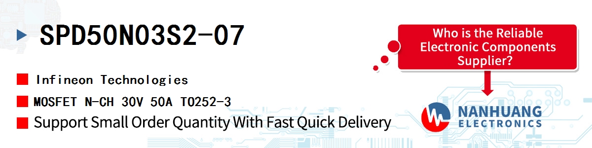 SPD50N03S2-07 Infineon MOSFET N-CH 30V 50A TO252-3