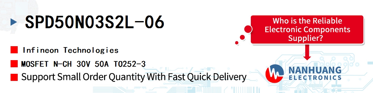 SPD50N03S2L-06 Infineon MOSFET N-CH 30V 50A TO252-3