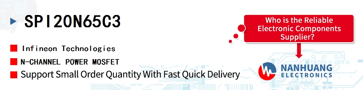 SPI20N65C3 Infineon N-CHANNEL POWER MOSFET