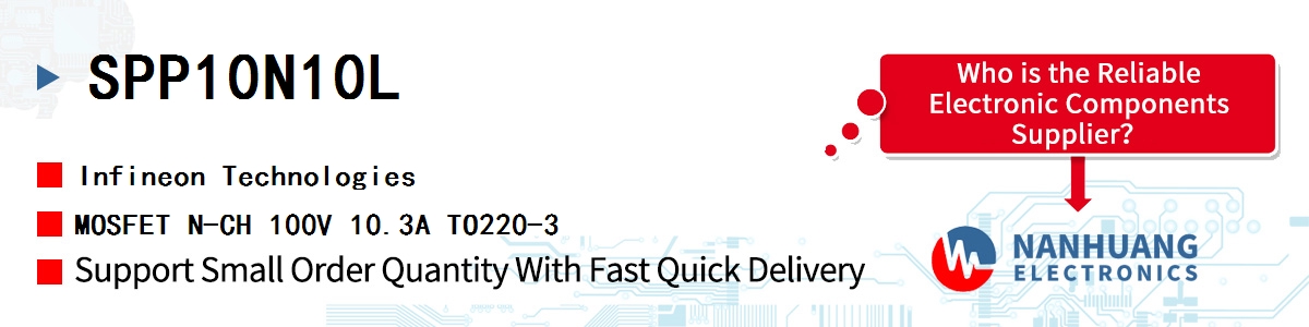 SPP10N10L Infineon MOSFET N-CH 100V 10.3A TO220-3