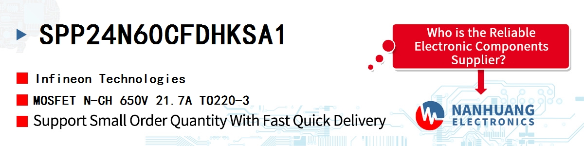 SPP24N60CFDHKSA1 Infineon MOSFET N-CH 650V 21.7A TO220-3