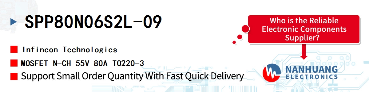 SPP80N06S2L-09 Infineon MOSFET N-CH 55V 80A TO220-3