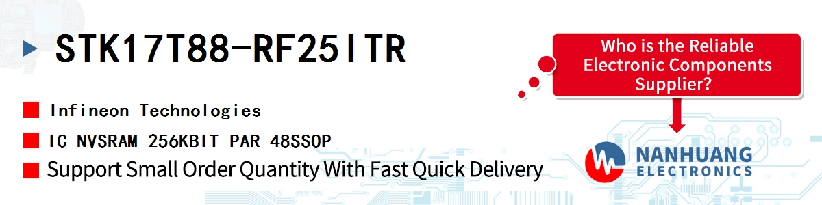 STK17T88-RF25ITR Infineon IC NVSRAM 256KBIT PAR 48SSOP