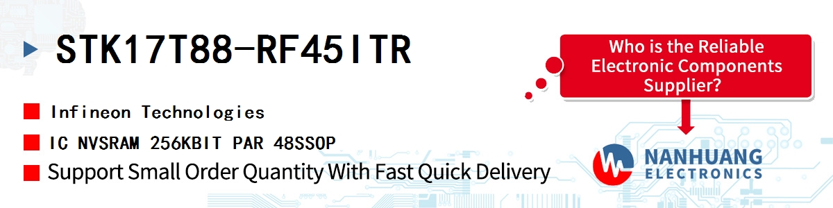 STK17T88-RF45ITR Infineon IC NVSRAM 256KBIT PAR 48SSOP