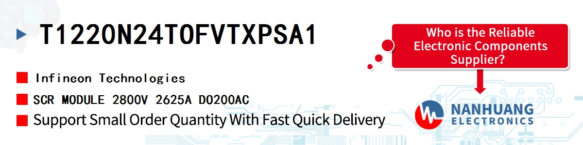 T1220N24TOFVTXPSA1 Infineon SCR MODULE 2800V 2625A DO200AC