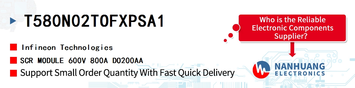 T580N02TOFXPSA1 Infineon SCR MODULE 600V 800A DO200AA