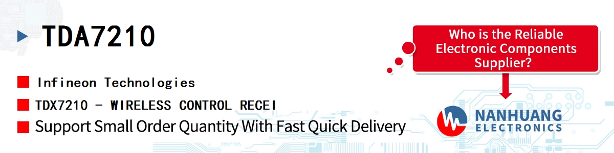 TDA7210 Infineon TDX7210 - WIRELESS CONTROL RECEI