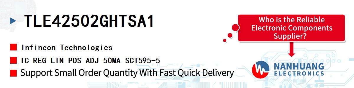 TLE42502GHTSA1 Infineon IC REG LIN POS ADJ 50MA SCT595-5