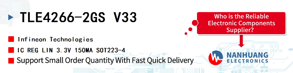 TLE4266-2GS V33 Infineon IC REG LIN 3.3V 150MA SOT223-4