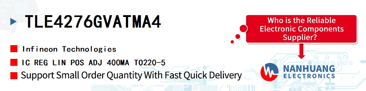 TLE4276GVATMA4 Infineon IC REG LIN POS ADJ 400MA TO220-5