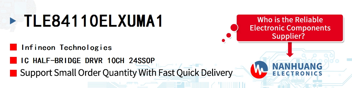 TLE84110ELXUMA1 Infineon IC HALF-BRIDGE DRVR 10CH 24SSOP