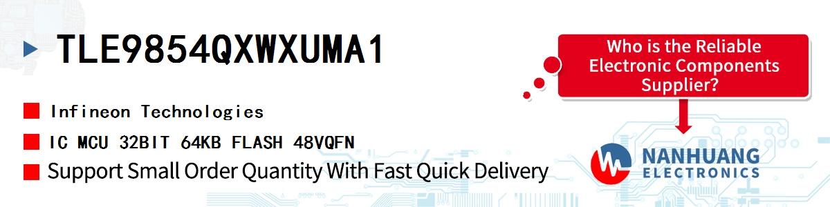 TLE9854QXWXUMA1 Infineon IC MCU 32BIT 64KB FLASH 48VQFN