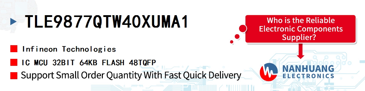 TLE9877QTW40XUMA1 Infineon IC MCU 32BIT 64KB FLASH 48TQFP