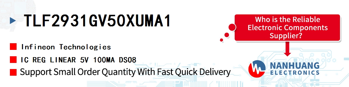 TLF2931GV50XUMA1 Infineon IC REG LINEAR 5V 100MA DSO8