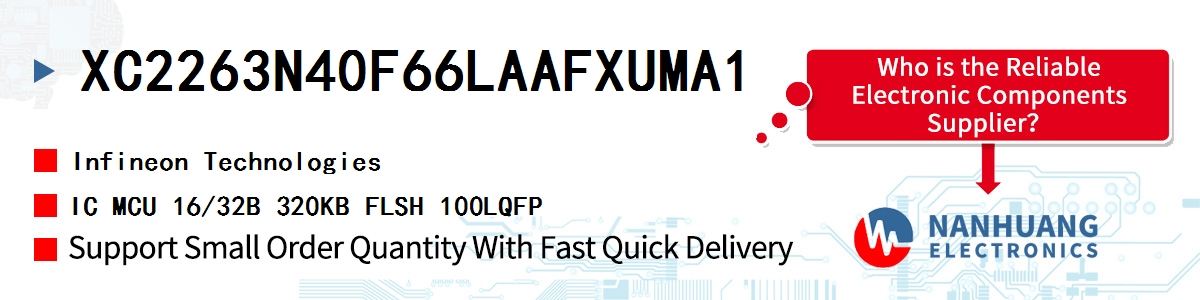 XC2263N40F66LAAFXUMA1 Infineon IC MCU 16/32B 320KB FLSH 100LQFP