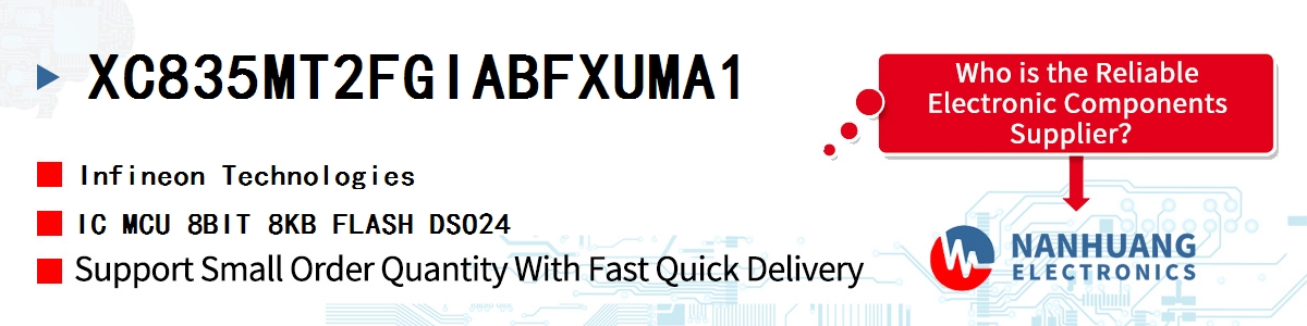 XC835MT2FGIABFXUMA1 Infineon IC MCU 8BIT 8KB FLASH DSO24